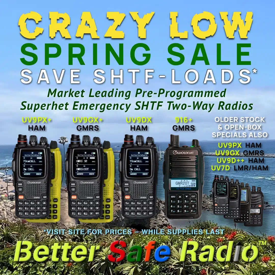Promo image for the BetterSafeRadio Crazy Low Spring Sale 2026